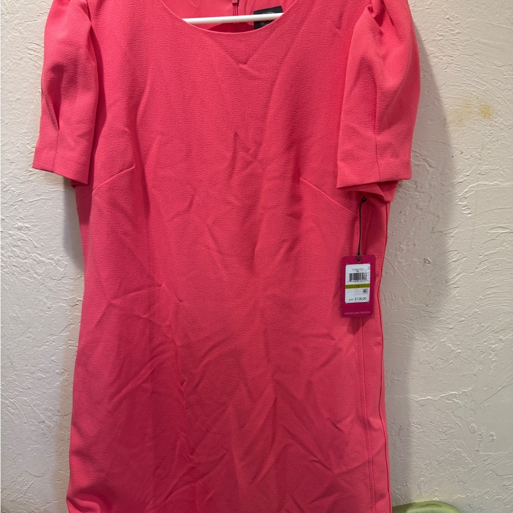 Vince Camuto Fuchsia Short Sleeve Dress